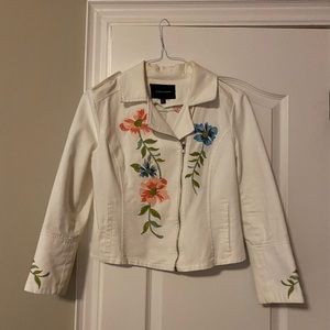 Funky white denim like jacket by Jealous Tomato